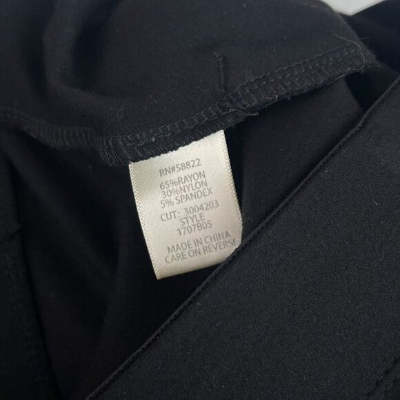Max Studio Easy Wide Leg Black Pull on Stretch Yoga Dress Pants Women XS - Picture 8 of 13